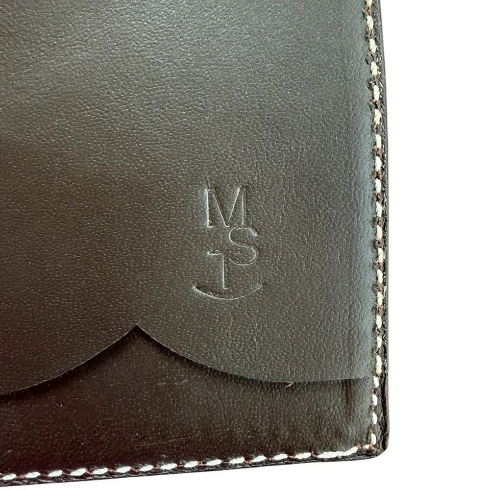 Hand Tooled Leather Money Clip Wallet Buffalo Blanket Inlay Handmade Western